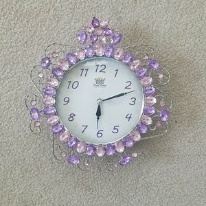 Pink and Purple Princess Wall Clock